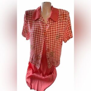 Los Angeias Women 2 PC Dress Vintage